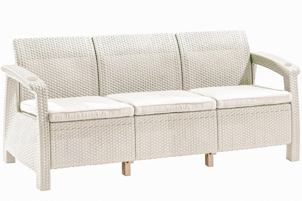 Трёхместный диван  Yalta Sofa 3 Seat белый купить в Великих Луках
