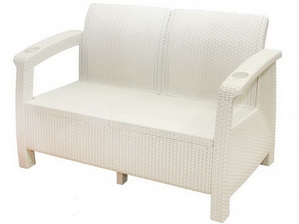 Двухместный диван Yalta Sofa Seаt белый купить в Великих Луках