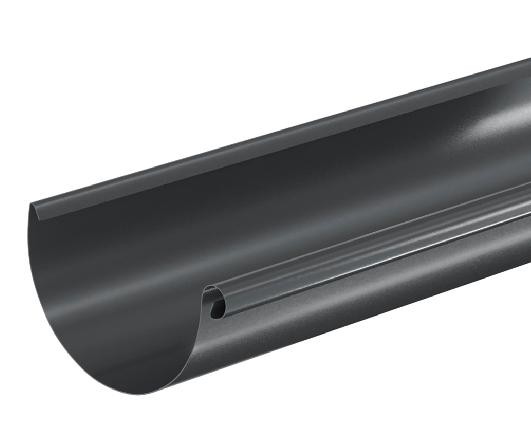 Водосток Aquasistem, система 125x90 - Водосточный желоб 3.00м RAL 7024 Тёмно-серый купить в Великих Луках