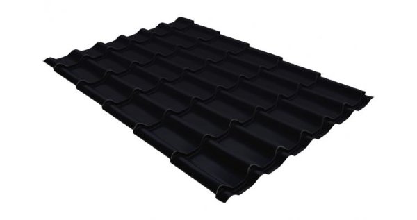 Металлочерепица классик GL 0,5 Velur20 RAL 9005 черный купить в Великих Луках