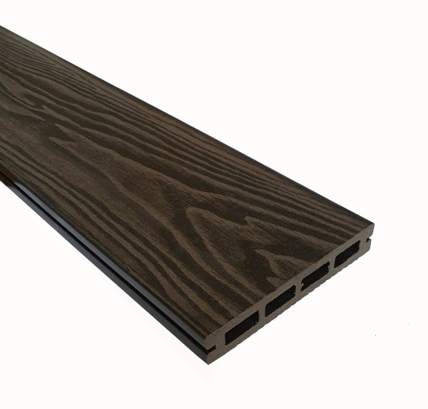 Террасная доска из ДПК Terrapol Смарт 3D Пустотелая с пазом Венге Соренто купить в Великих Луках