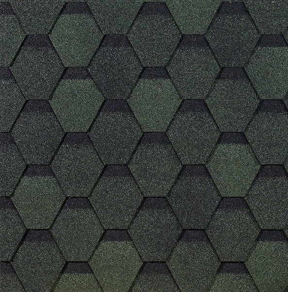 Гибкая черепица EURASIA Docke, Коллекция ШЕСТИГРАННИК Зелёный купить в Великих Луках