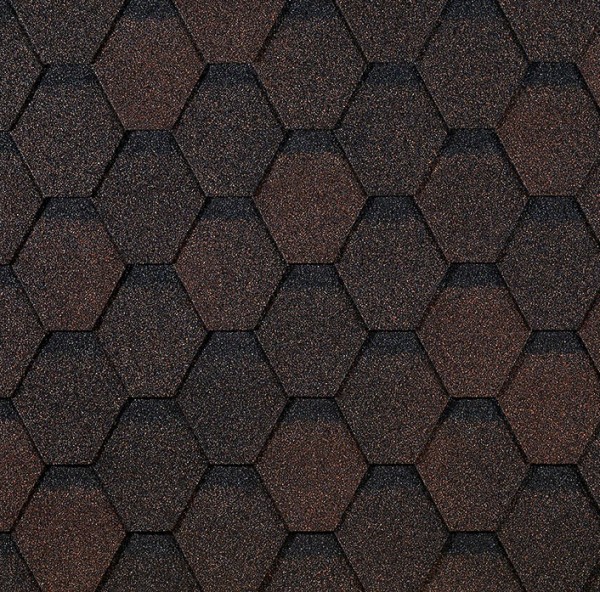 Гибкая черепица EURASIA Docke, Коллекция ШЕСТИГРАННИК Коричневый купить в Великих Луках
