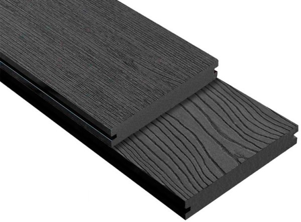 Террасная доска ДПК Outdoor 3D полнотелая STORM/OCEAN BLACK черная купить в Великих Луках