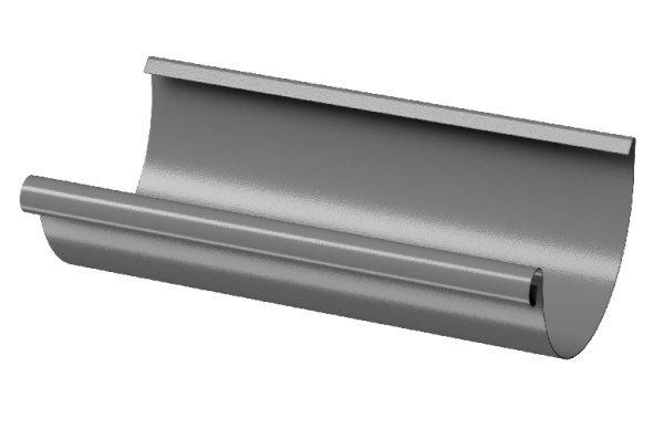 Желоб полукруглый D125 3 м Döcke STAL PREMIUM Графит, (RAL 7024) купить в Великих Луках