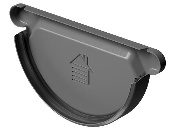 Заглушка желоба D125 Döcke STAL PREMIUM Графит, (RAL 7024) купить в Великих Луках