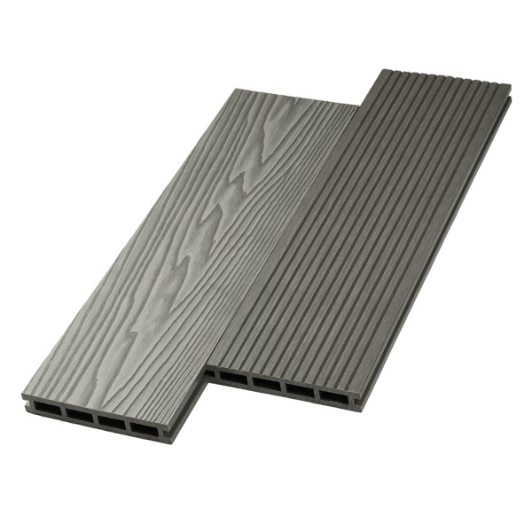 Террасная доска ДПК NanoWood двусторонняя New 3D тиснение + вельвет Серый купить в Великих Луках