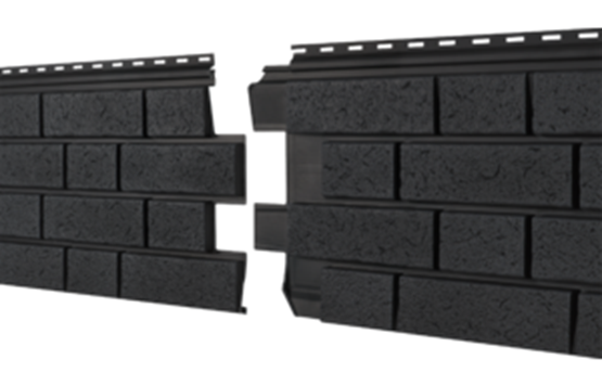 Фасадная панель Ю-пласт Стоун Хаус S-Lock Клинкер Нордик Графитовый купить в Великих Луках