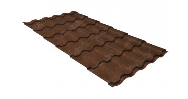 Металлочерепица кредо GL 0,5 Safari Twincolor Brown купить в Великих Луках