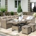 Комплект мебели AFINA плетеной из иск. ротанга AFM-307B Beige купить в Великих Луках