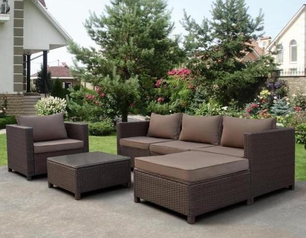 Комплект мебели AFINA плетеной из иск. ротанга YR821A Brown/Beige купить в Великих Луках