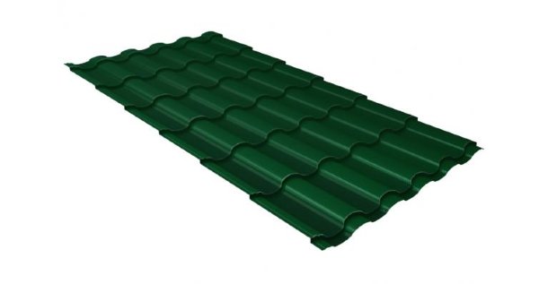 Металлочерепица кредо 0,5 Satin RAL 6005 зеленый мох купить в Великих Луках