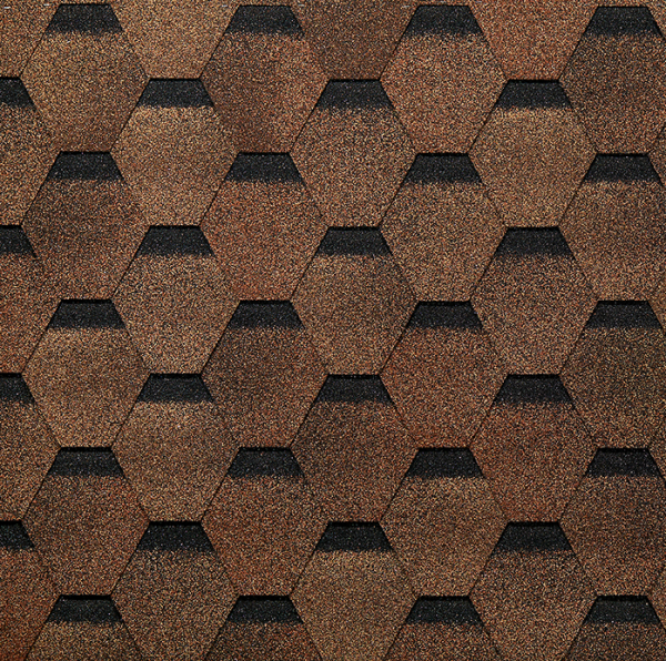Гибкая черепица EURASIA Docke, Коллекция ШЕСТИГРАННИК Светло-коричневый купить в Великих Луках