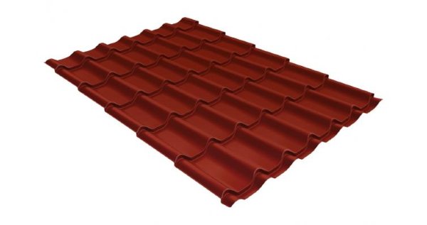 Металлочерепица классик 0,5 Satin RAL 3009 оксидно-красный купить в Великих Луках