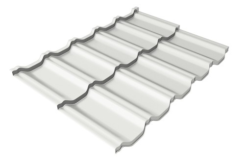 Металлочерепица модульная Квинта Uno Grand Line c 3D резом 0,5 Satin RAL 9003 сигнальный белый купить в Великих Луках