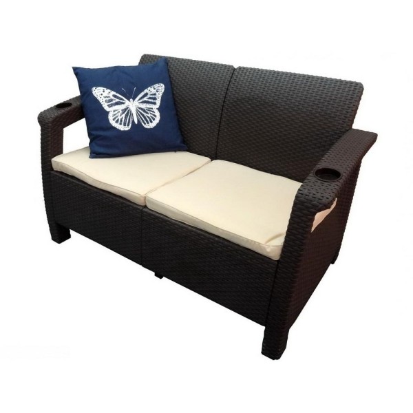 Двухместный диван Yalta Sofa Seаt венге купить в Великих Луках