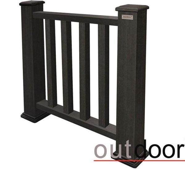 Ограждение из ДПК Outdoor Классик 3D STORM чёрный купить в Великих Луках