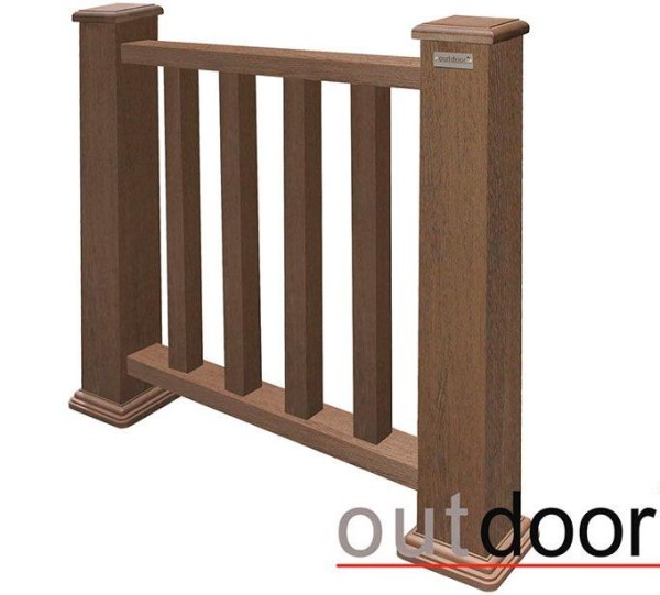 Ограждение из ДПК Outdoor Классик 3D STORM коричневый микс купить в Великих Луках