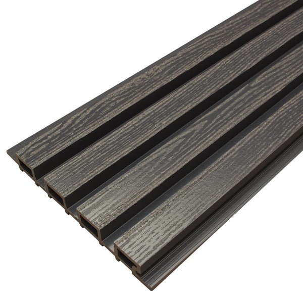 Фасадная доска из ДПК Faynag Wood Рейка Мокрый Асфальт купить в Великих Луках