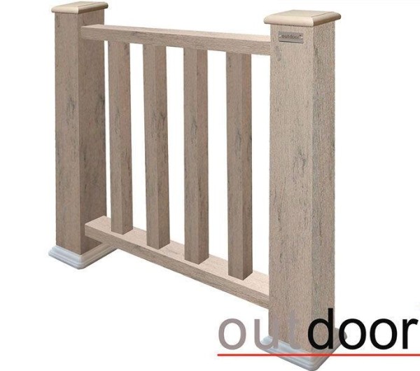 Ограждение из ДПК Outdoor Классик 3D STORM серый микс купить в Великих Луках