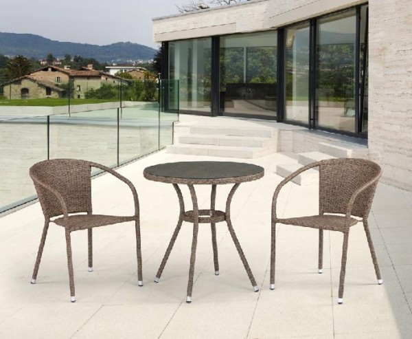 Комплект плетеной мебели AFINA из иск. ротанга T282ANT/Y137C-W56 Light Brown 2Pcs купить в Великих Луках