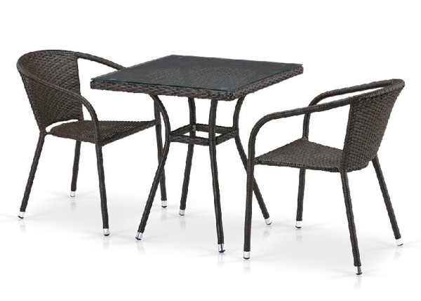 Комплект плетеной мебели AFINA из иск. ротанга T282BNT/Y137C-W53 Brown 2Pcs купить в Великих Луках