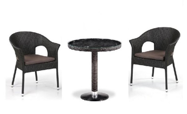 Комплект плетеной мебели AFINA из иск. ротанга T601/Y79A-W53 Brown 2Pcs купить в Великих Луках