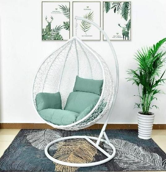 Кресло Подвесное из искусственного ротанга AFM-168A-XL White/Green купить в Великих Луках
