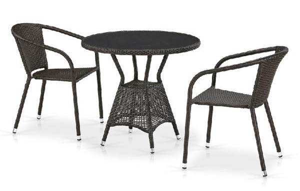 Комплект плетеной мебели AFINA из иск. ротанга T707ANS/Y137C-W53 Brown 2Pcs купить в Великих Луках