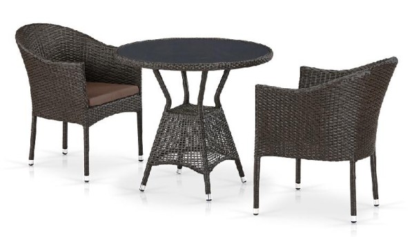 Комплект плетеной мебели AFINA из иск. ротанга T707ANS/Y350-W53 Brown 2Pcs купить в Великих Луках