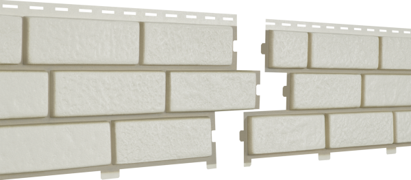 Фасадная панель Ю-Пласт Стоун Хаус Кирпич с декорированным швом Белый купить в Великих Луках