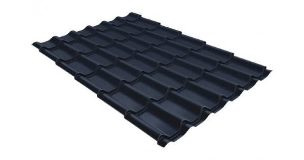 Металлочерепица классик 0,5 Satin RAL 7024 мокрый асфальт купить в Великих Луках