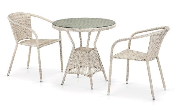 Комплект плетеной мебели AFINA из иск. ротанга T705ANT/Y137C-W85 Latte 2Pcs купить в Великих Луках