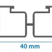 Лага алюминиевая KRONEX 40x15x3000 мм опорная Slim купить в Великих Луках