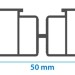 Лага алюминиевая KRONEX 50x25x3000 мм несущая купить в Великих Луках