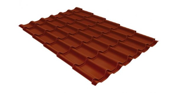 Металлочерепица классик GL 0,5 Velur20 RAL 8004 терракота купить в Великих Луках