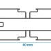 Лага алюминиевая KRONEX 80x40x3000 мм конструктивная купить в Великих Луках