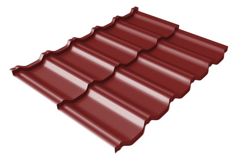 Металлочерепица модульная Квинта Uno Grand Line c 3D резом 0,5 Satin RAL 3011 коричнево-красный купить в Великих Луках