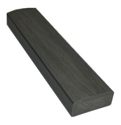 Лавочный брус Ecodecking Некст полнотелый брашированный 70х35 графит купить в Великих Луках