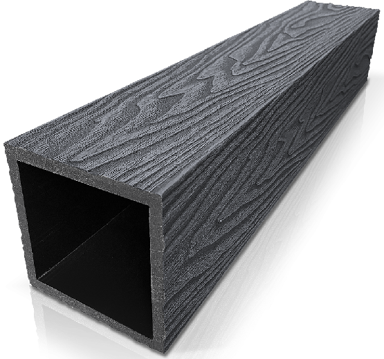 Столб ДПК 3D GardenParkett фактура дерева Графит купить в Великих Луках