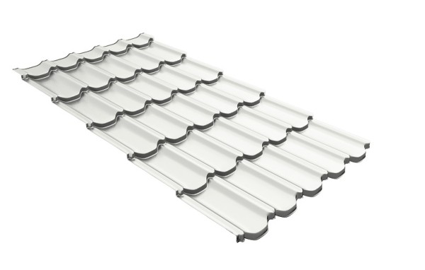 Металлочерепица квинта плюс с 3D резом 0,5 Satin RAL 9003 сигнальный белый купить в Великих Луках