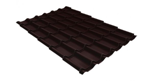 Металлочерепица классик 0,5 Satin RAL 8017 шоколад купить в Великих Луках