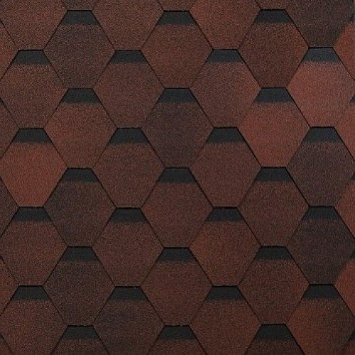 Гибкая черепица Shinglas, коллекция Оптима – Красный купить в Великих Луках