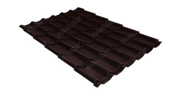Металлочерепица классик GL 0,5 Quarzit RAL 8017 шоколад Metallic купить в Великих Луках